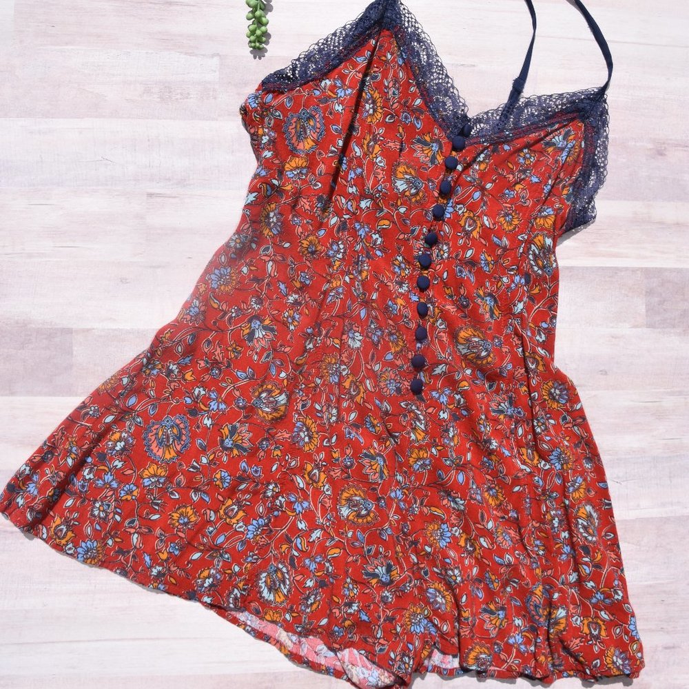 Mimi Chica Super Cute Red Romper